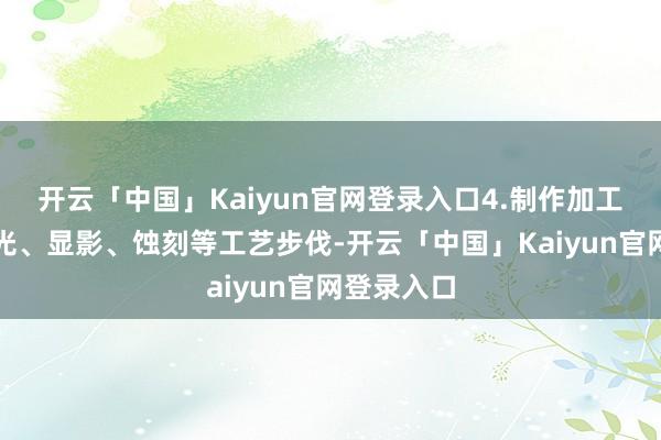 开云「中国」Kaiyun官网登录入口4.制作加工：通过曝光、显影、蚀刻等工艺步伐-开云「中国」Kaiyun官网登录入口