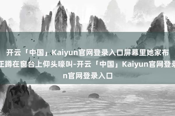 开云「中国」Kaiyun官网登录入口屏幕里她家布偶猫正蹲在窗台上仰头嚎叫-开云「中国」Kaiyun官网登录入口